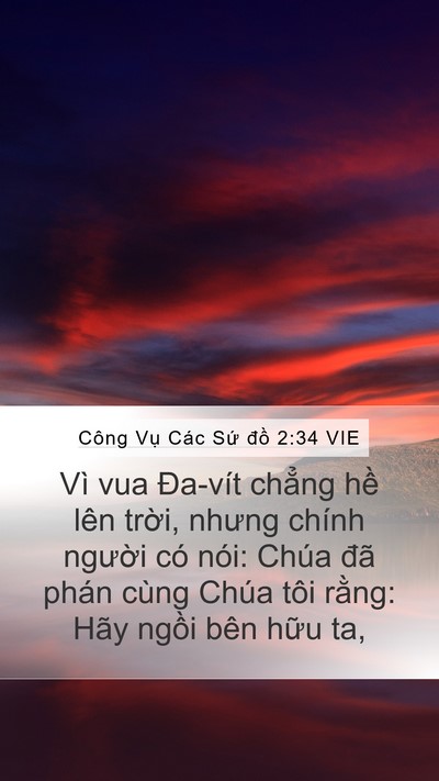 Công Vụ Các Sứ đồ 2:34 VIE Bible Verse Image