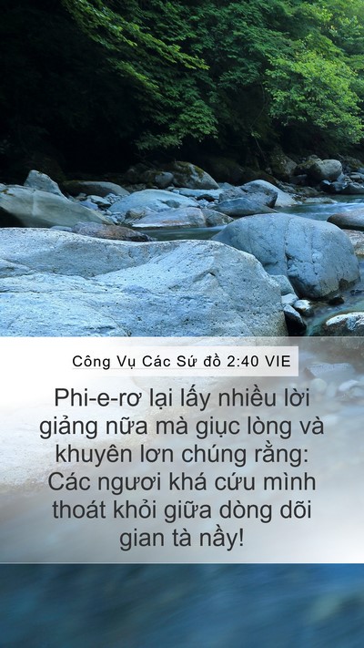 Công Vụ Các Sứ đồ 2:40 VIE Bible Verse Image