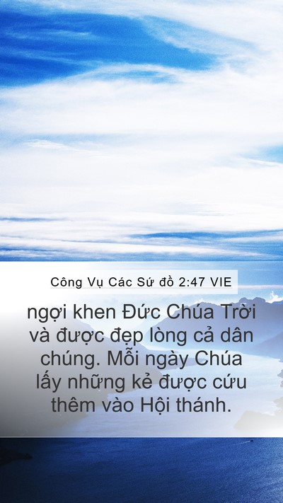 Công Vụ Các Sứ đồ 2:47 VIE Bible Verse Image