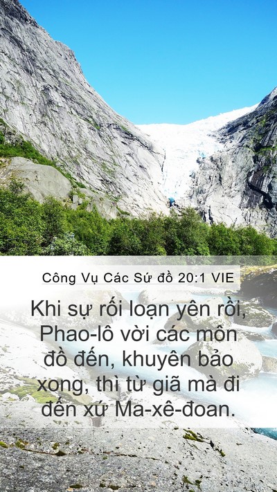 Công Vụ Các Sứ đồ 20:1 VIE Bible Verse Image