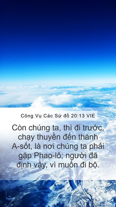 Công Vụ Các Sứ đồ 20:13 VIE Bible Verse Image