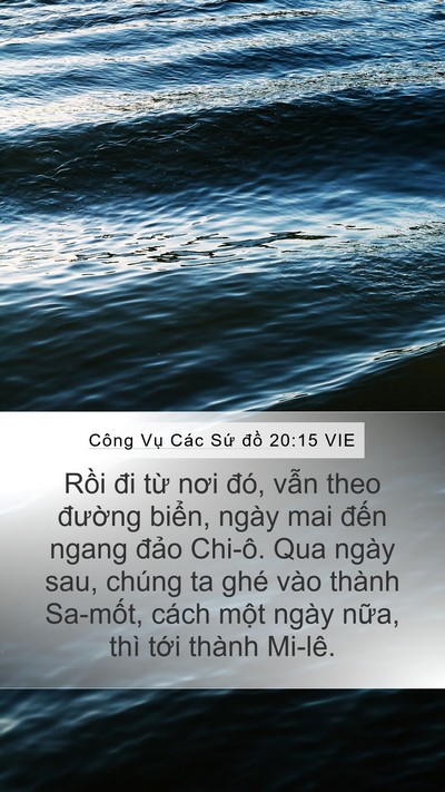Công Vụ Các Sứ đồ 20:15 VIE Bible Verse Image