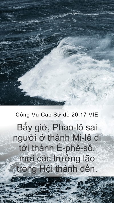 Công Vụ Các Sứ đồ 20:17 VIE Bible Verse Image