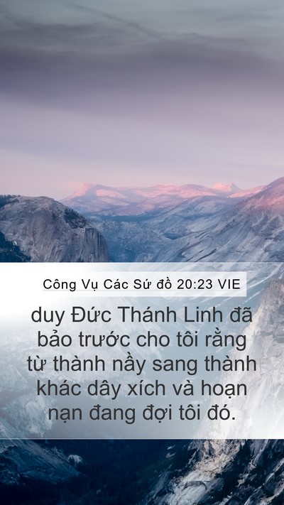 Công Vụ Các Sứ đồ 20:23 VIE Bible Verse Image