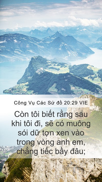 Công Vụ Các Sứ đồ 20:29 VIE Bible Verse Image