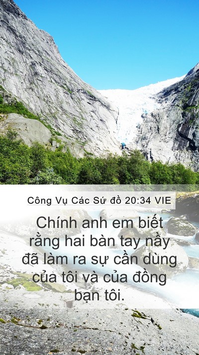 Công Vụ Các Sứ đồ 20:34 VIE Bible Verse Image