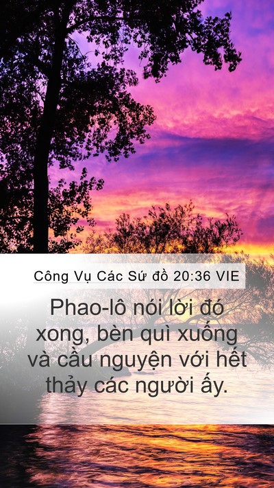Công Vụ Các Sứ đồ 20:36 VIE Bible Verse Image