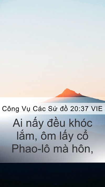 Công Vụ Các Sứ đồ 20:37 VIE Bible Verse Image