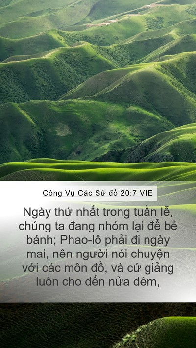 Công Vụ Các Sứ đồ 20:7 VIE Bible Verse Image