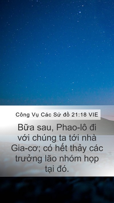 Công Vụ Các Sứ đồ 21:18 VIE Bible Verse Image