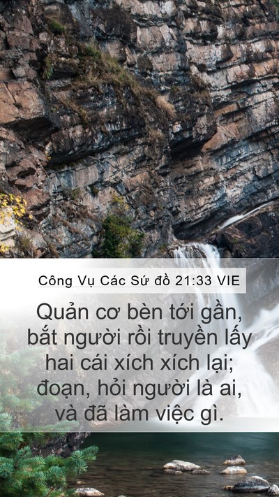 Công Vụ Các Sứ đồ 21:33 VIE Bible Verse Image