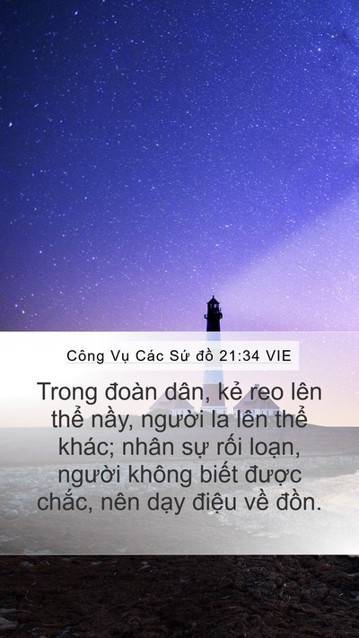 Công Vụ Các Sứ đồ 21:34 VIE Bible Verse Image