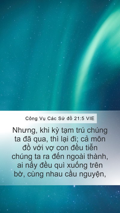 Công Vụ Các Sứ đồ 21:5 VIE Bible Verse Image