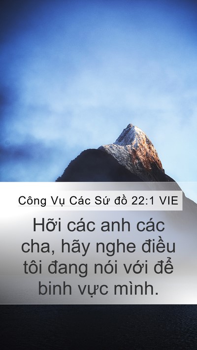 Công Vụ Các Sứ đồ 22:1 VIE Bible Verse Image
