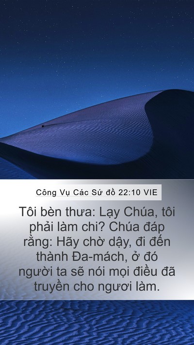 Công Vụ Các Sứ đồ 22:10 VIE Bible Verse Image