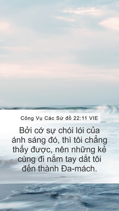 Công Vụ Các Sứ đồ 22:11 VIE Bible Verse Image