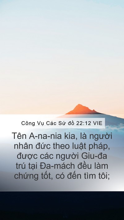 Công Vụ Các Sứ đồ 22:12 VIE Bible Verse Image