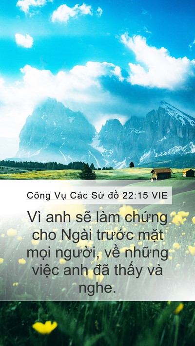 Công Vụ Các Sứ đồ 22:15 VIE Bible Verse Image