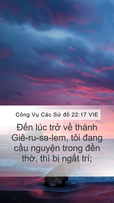 Công Vụ Các Sứ đồ 22:17 VIE Bible Verse Image