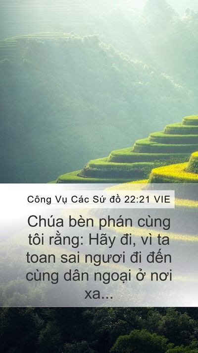Công Vụ Các Sứ đồ 22:21 VIE Bible Verse Image
