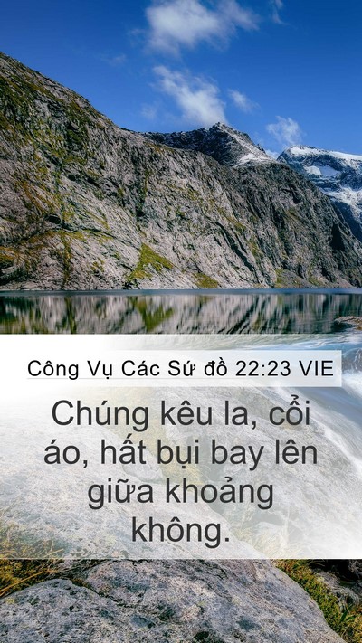 Công Vụ Các Sứ đồ 22:23 VIE Bible Verse Image