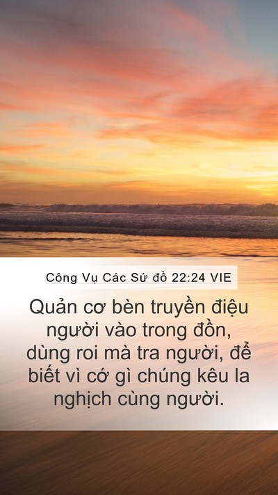 Công Vụ Các Sứ đồ 22:24 VIE Bible Verse Image