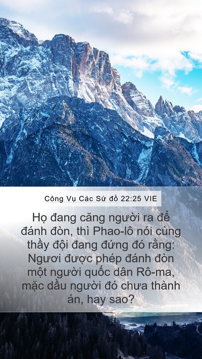 Công Vụ Các Sứ đồ 22:25 VIE Bible Verse Image