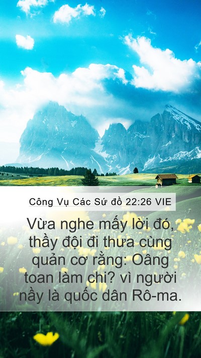 Công Vụ Các Sứ đồ 22:26 VIE Bible Verse Image