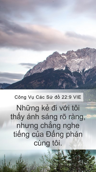 Công Vụ Các Sứ đồ 22:9 VIE Bible Verse Image