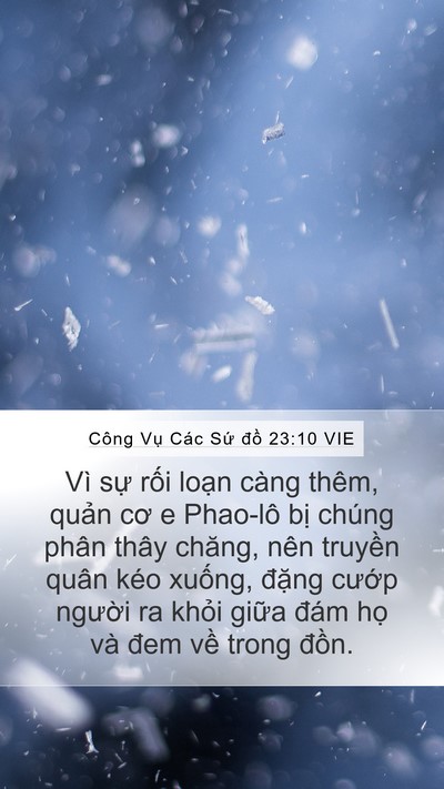 Công Vụ Các Sứ đồ 23:10 VIE Bible Verse Image