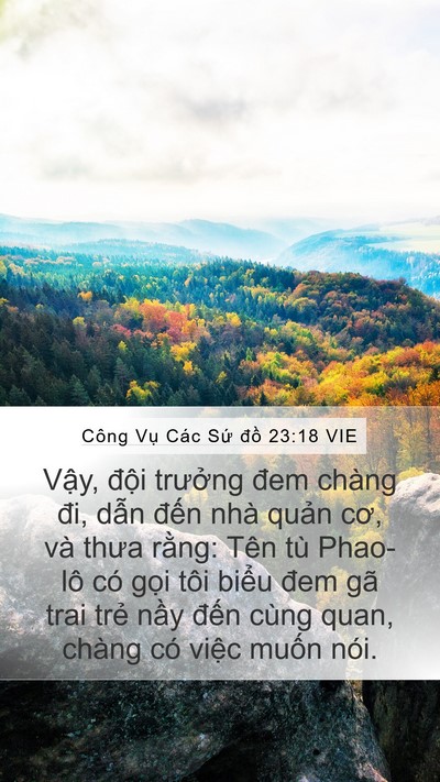 Công Vụ Các Sứ đồ 23:18 VIE Bible Verse Image
