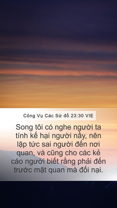 Công Vụ Các Sứ đồ 23:30 VIE Bible Verse Image