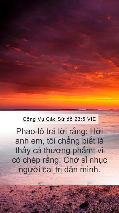Công Vụ Các Sứ đồ 23:5 VIE Bible Verse Image