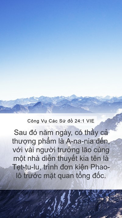 Công Vụ Các Sứ đồ 24:1 VIE Bible Verse Image