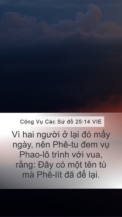 Công Vụ Các Sứ đồ 25:14 VIE Bible Verse Image