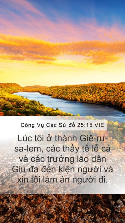 Công Vụ Các Sứ đồ 25:15 VIE Bible Verse Image