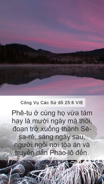 Công Vụ Các Sứ đồ 25:6 VIE Bible Verse Image