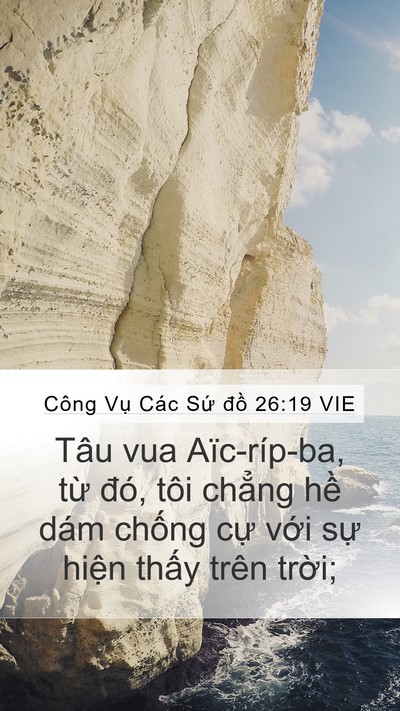 Công Vụ Các Sứ đồ 26:19 VIE Bible Verse Image