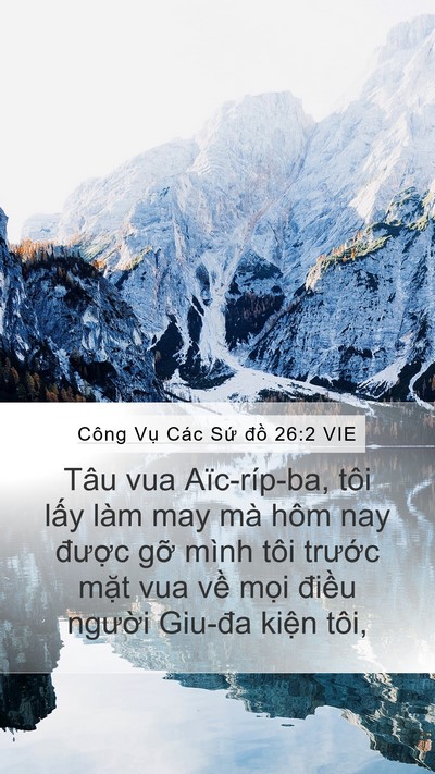 Công Vụ Các Sứ đồ 26:2 VIE Bible Verse Image