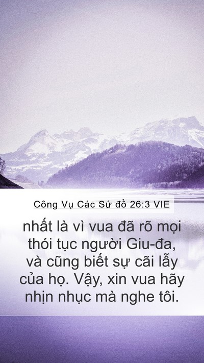 Công Vụ Các Sứ đồ 26:3 VIE Bible Verse Image