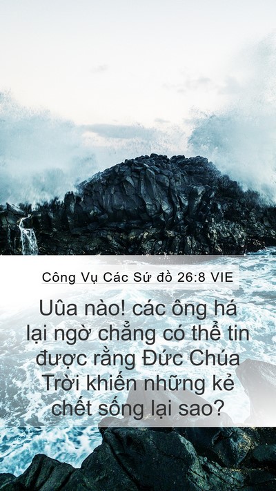 Công Vụ Các Sứ đồ 26:8 VIE Bible Verse Image