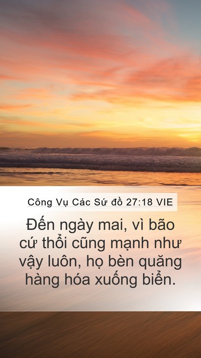 Công Vụ Các Sứ đồ 27:18 VIE Bible Verse Image