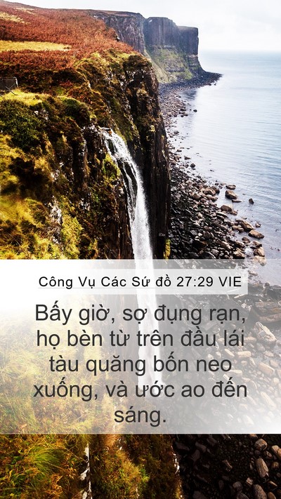 Công Vụ Các Sứ đồ 27:29 VIE Bible Verse Image