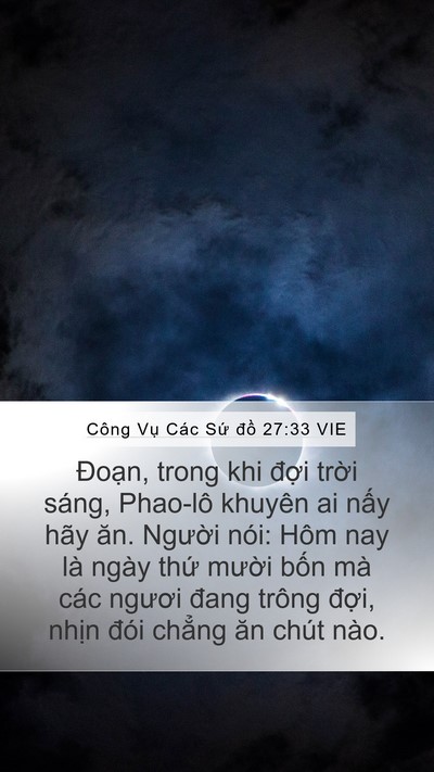 Công Vụ Các Sứ đồ 27:33 VIE Bible Verse Image