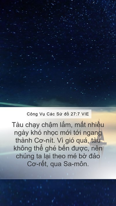 Công Vụ Các Sứ đồ 27:7 VIE Bible Verse Image