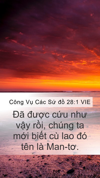 Công Vụ Các Sứ đồ 28:1 VIE Bible Verse Image