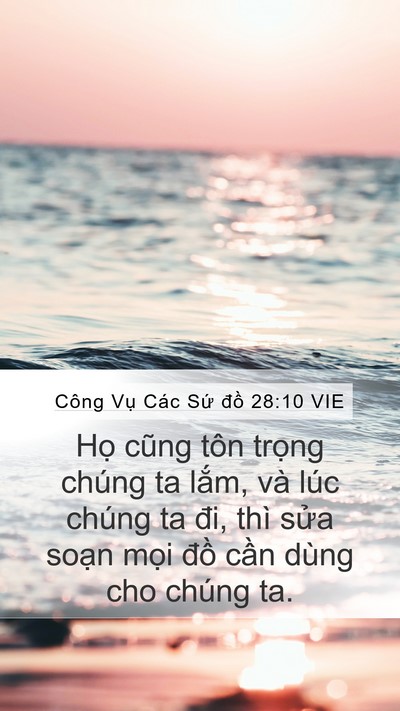 Công Vụ Các Sứ đồ 28:10 VIE Bible Verse Image