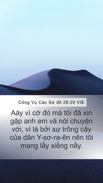 Công Vụ Các Sứ đồ 28:20 VIE Bible Verse Image