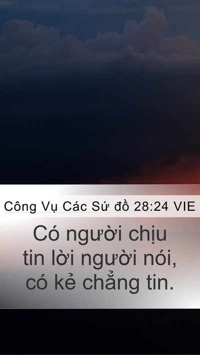Công Vụ Các Sứ đồ 28:24 VIE Bible Verse Image
