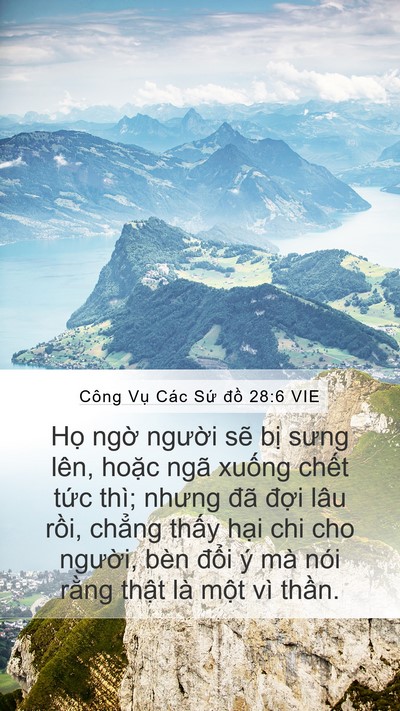 Công Vụ Các Sứ đồ 28:6 VIE Bible Verse Image